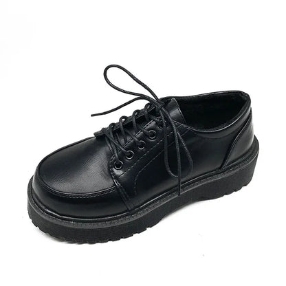 Bruine Platform Loafers Vintage Stijl Schoenen - StudioMarella