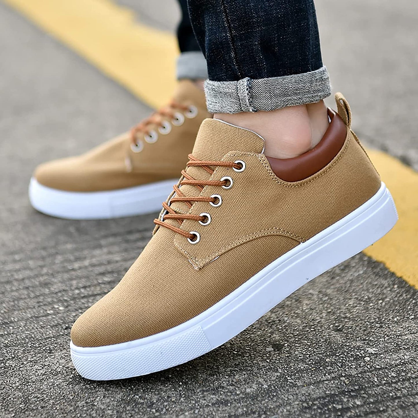 Heren Sneakers Leren Casual Schoenen Zwart Stijlvol