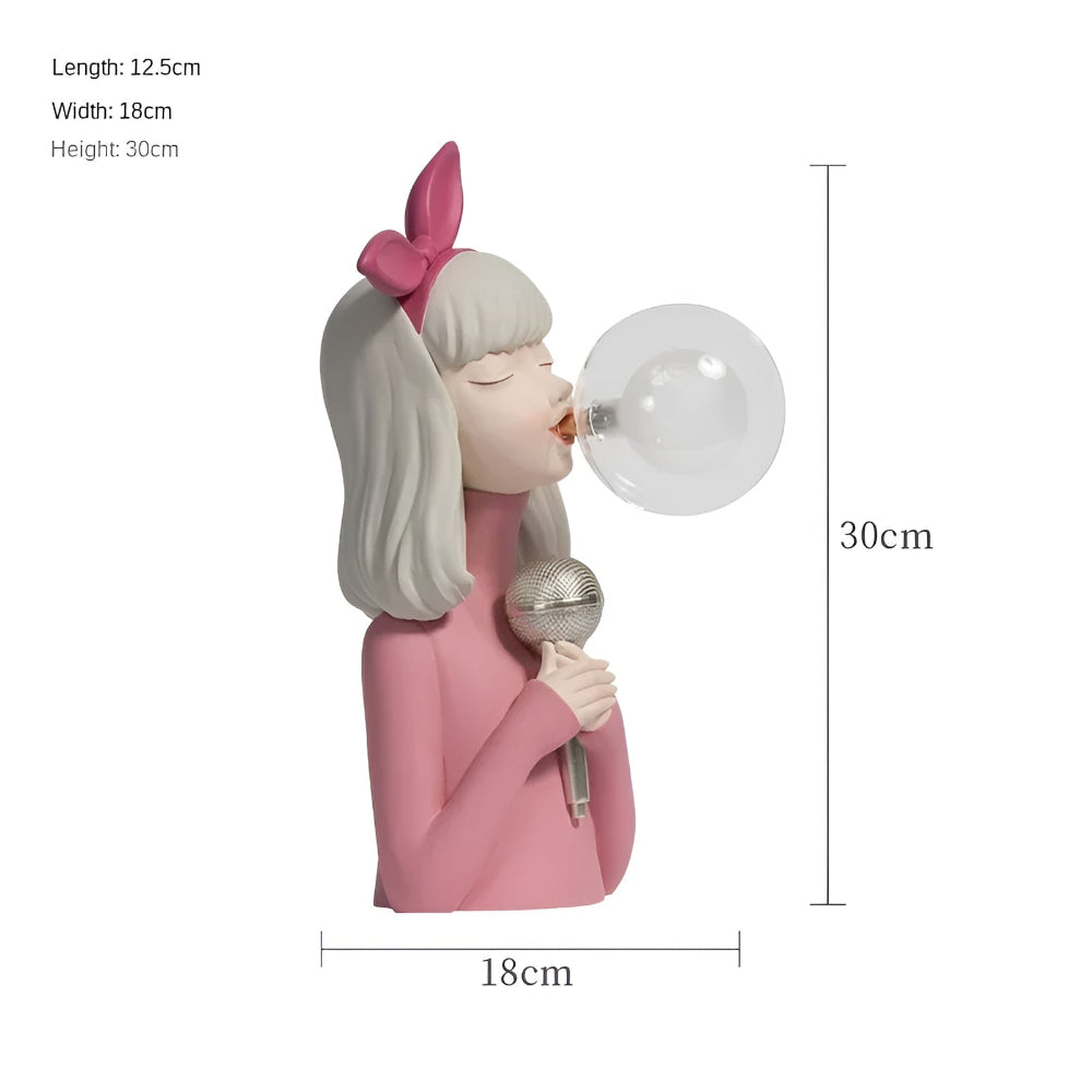 Tafellamp Meisje Bubble LED Design 25-36cm USB Sfeerverlichting