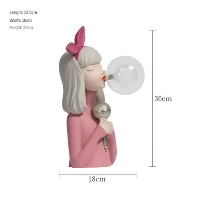 Tafellamp Meisje Bubble LED Design 25-36cm USB Sfeerverlichting