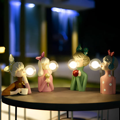 Tafellamp Meisje Bubble LED Design 25-36cm USB Sfeerverlichting