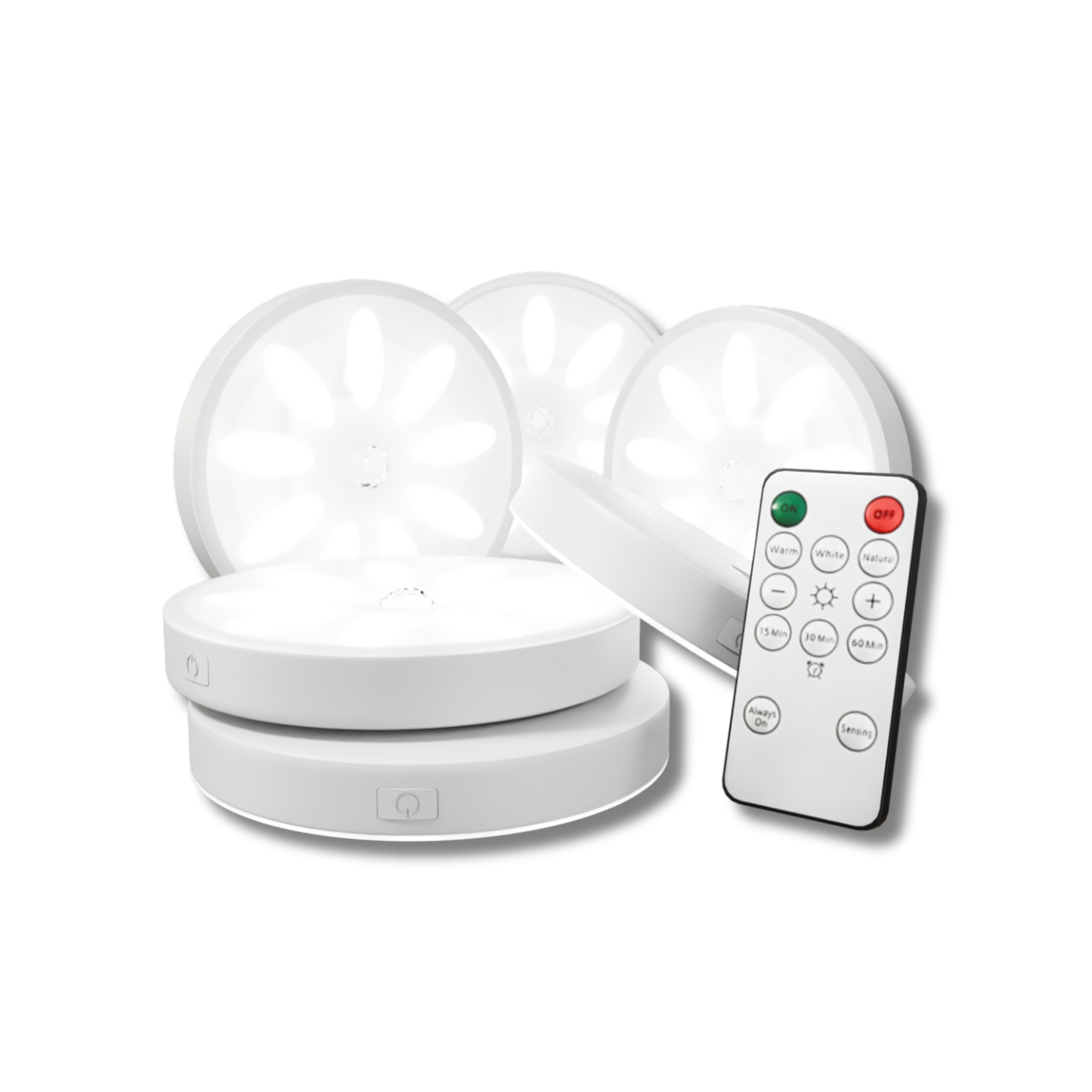 Oplaadbare LED-Spotlights met Bewegingssensor en Dimfunctie – Set van 3 Magnetische Draadloze Lampen voor Elke Kamer