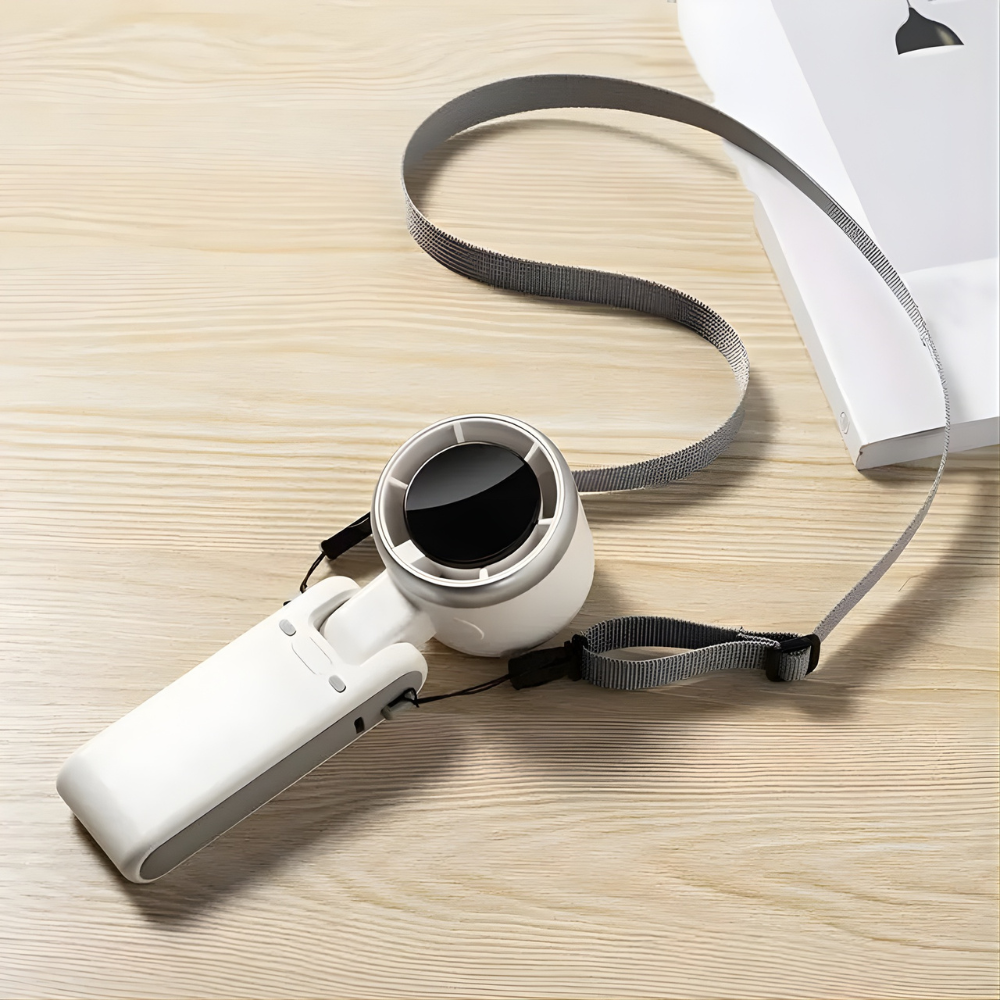 Inklapbare Handventilator met Digitaal Display – 3-in-1 Draagbare Ventilator met 5 Snelheden