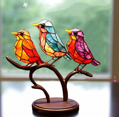 Vogel Raamdecoratie – Lichtvangend Ornament voor een Rustige Sfeer