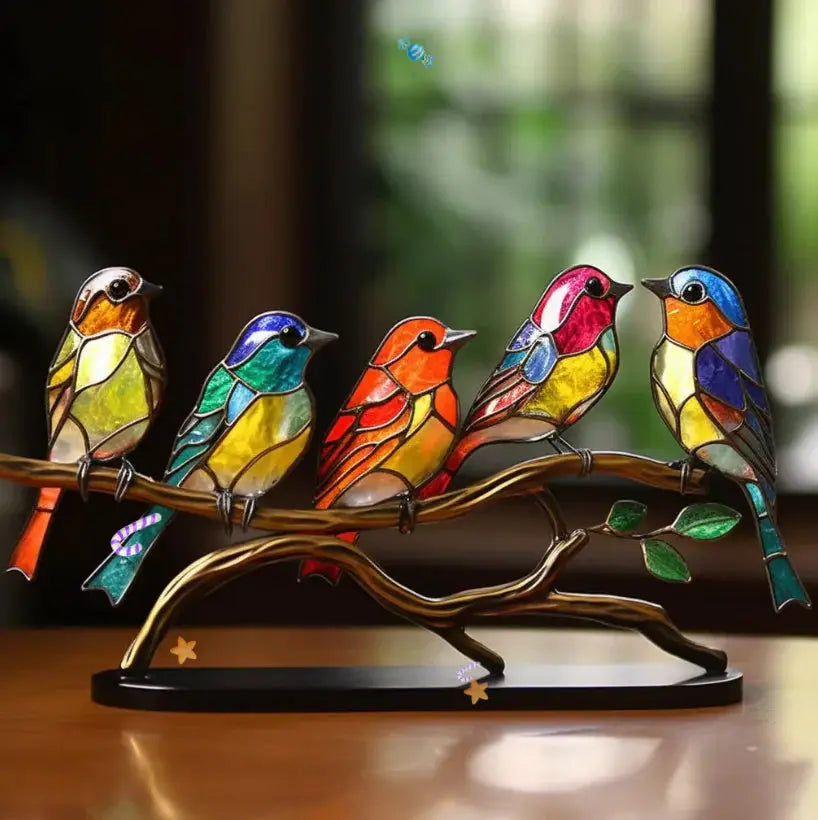 Vogel Raamdecoratie – Lichtvangend Ornament voor een Rustige Sfeer