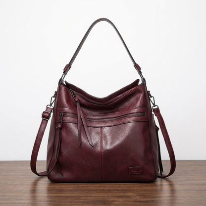 Leren Schoudertas met Verstelbare Riem Dames Premium Flap Crossbody Handtas voor Dagelijks Gebruik en Uitgaan