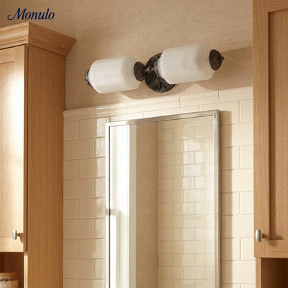 Eloise Vintage Scalloped Milk Glass Wall Sconce - Modern Accent Lighting for Bathroom and Bedroom