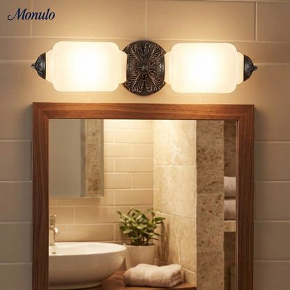 Eloise Vintage Scalloped Milk Glass Wall Sconce - Modern Accent Lighting for Bathroom and Bedroom