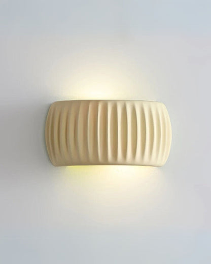Wandlamp met Golvende Textuur in Natuurlijke Aardtinten voor Sfeervolle Verlichting | Moderne Wandverlichting Ambachtelijk Design Warm Licht Omhoog en Omlaag