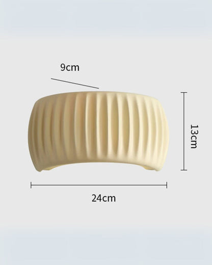 Wandlamp met Golvende Textuur in Natuurlijke Aardtinten voor Sfeervolle Verlichting | Moderne Wandverlichting Ambachtelijk Design Warm Licht Omhoog en Omlaag