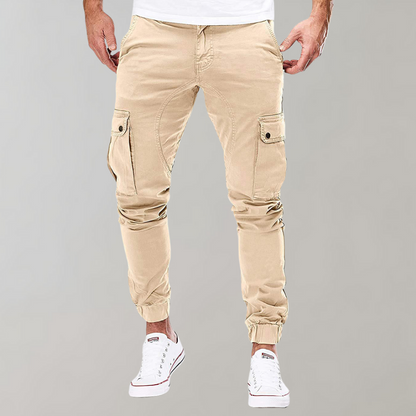Zwarte Joggers Mannen Comfortabele Cargo Broek Beckett