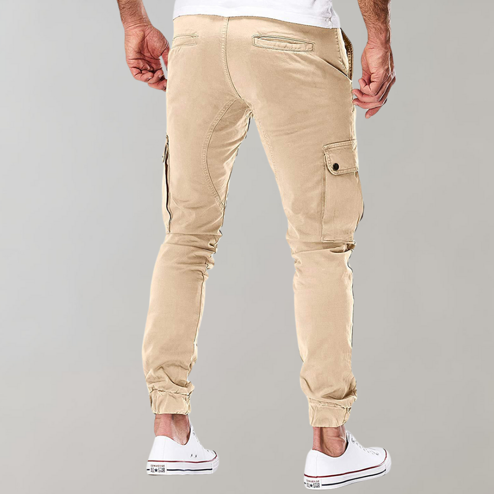 Zwarte Joggers Mannen Comfortabele Cargo Broek Beckett
