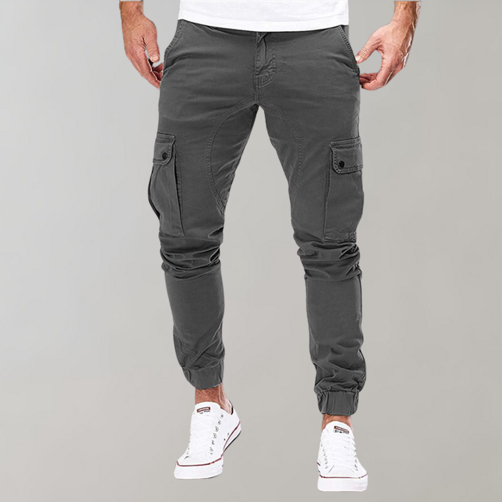 Zwarte Joggers Mannen Comfortabele Cargo Broek Beckett