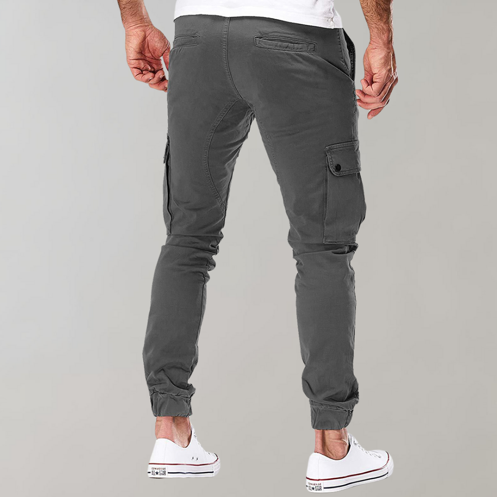 Zwarte Joggers Mannen Comfortabele Cargo Broek Beckett