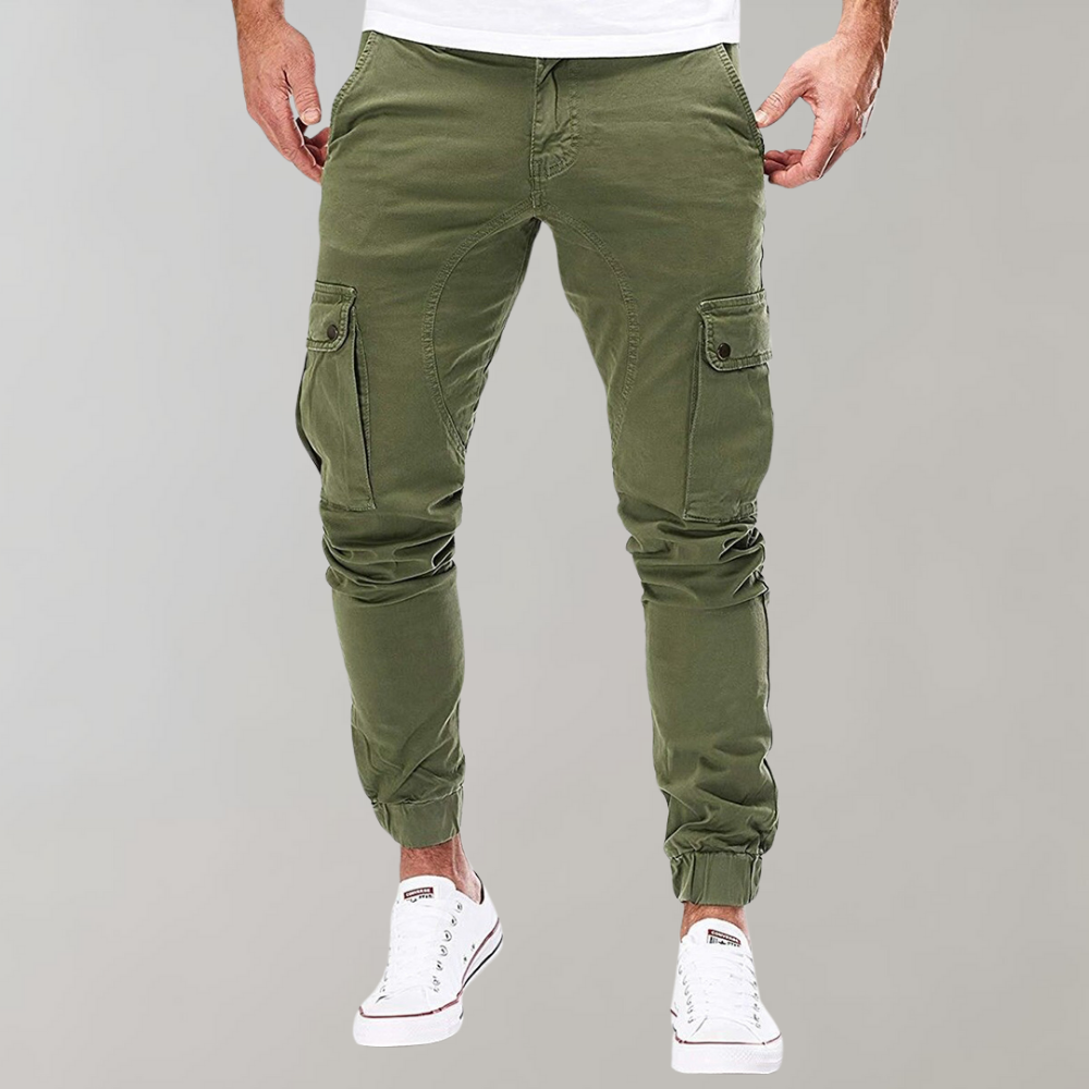 Zwarte Joggers Mannen Comfortabele Cargo Broek Beckett