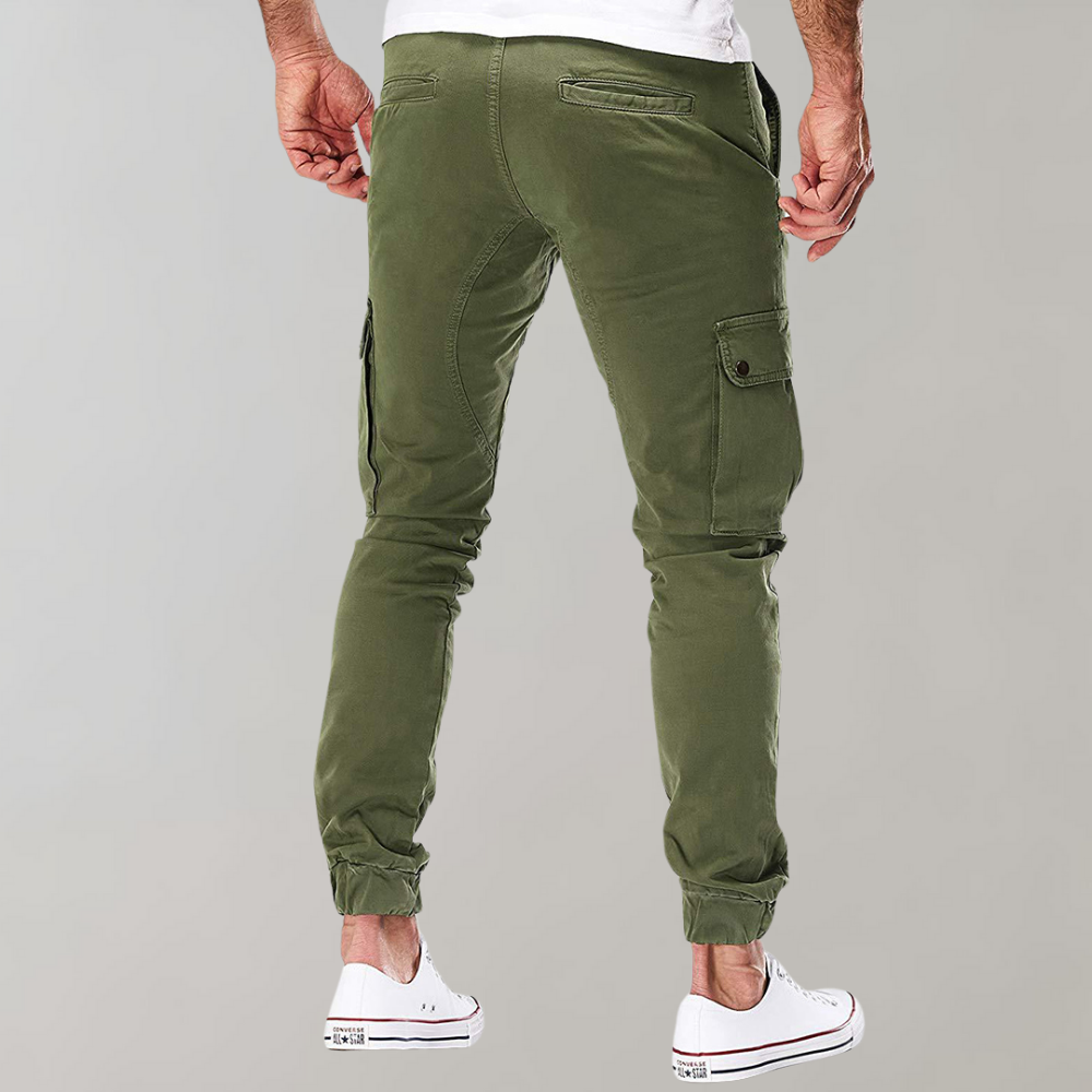 Zwarte Joggers Mannen Comfortabele Cargo Broek Beckett