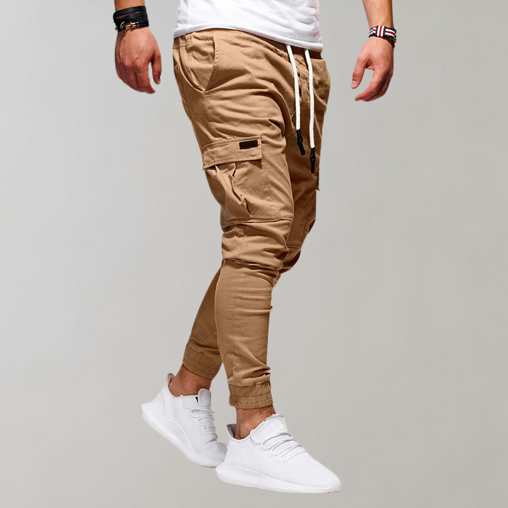 Zwarte Joggers Mannen Comfortabele Cargo Broek Beckett