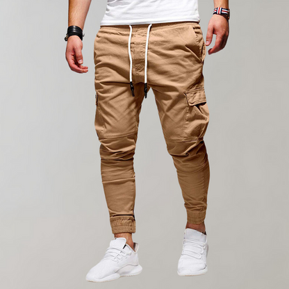 Zwarte Joggers Mannen Comfortabele Cargo Broek Beckett
