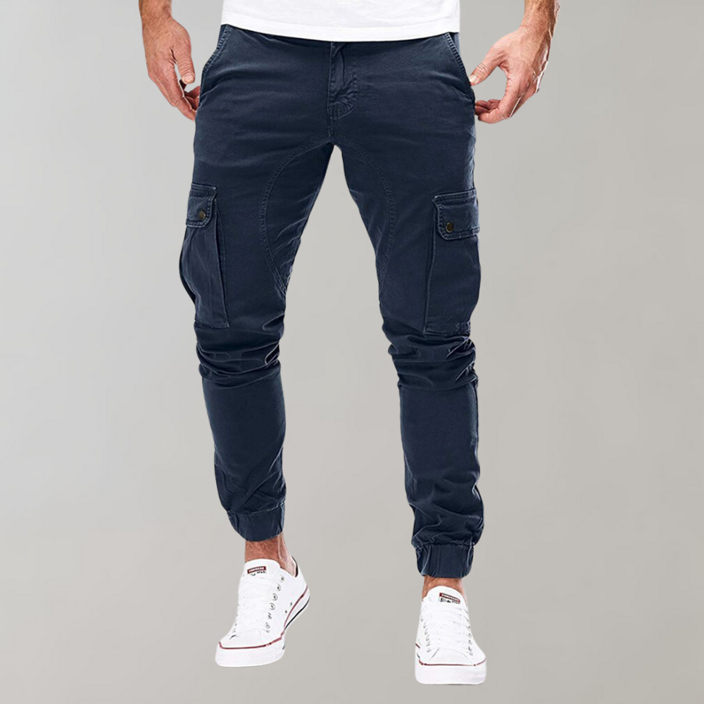 Zwarte Joggers Mannen Comfortabele Cargo Broek Beckett