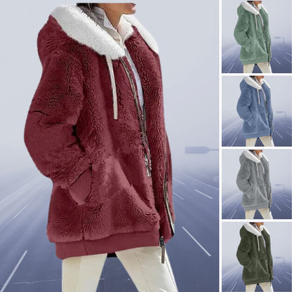 Zachte Pile Jas Warm en Comfortabel