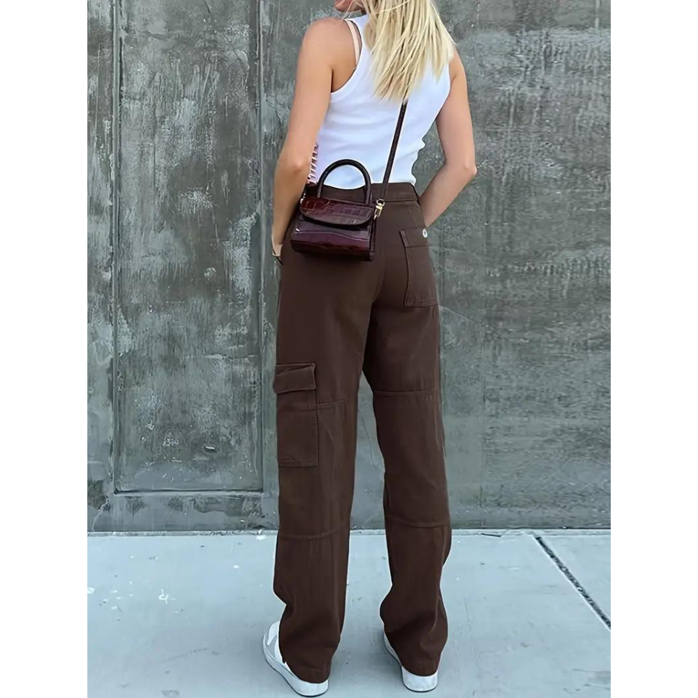 Dames Cargobroek van Katoen - Comfortabele Casual Broek voor Iedere Dag