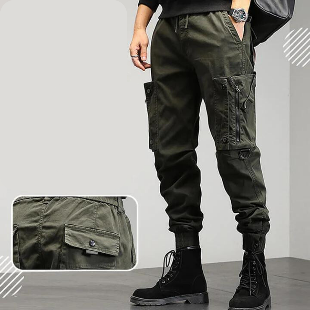 Tactische Joggingbroek Heren Zwart Cargostijl - StudioMarella