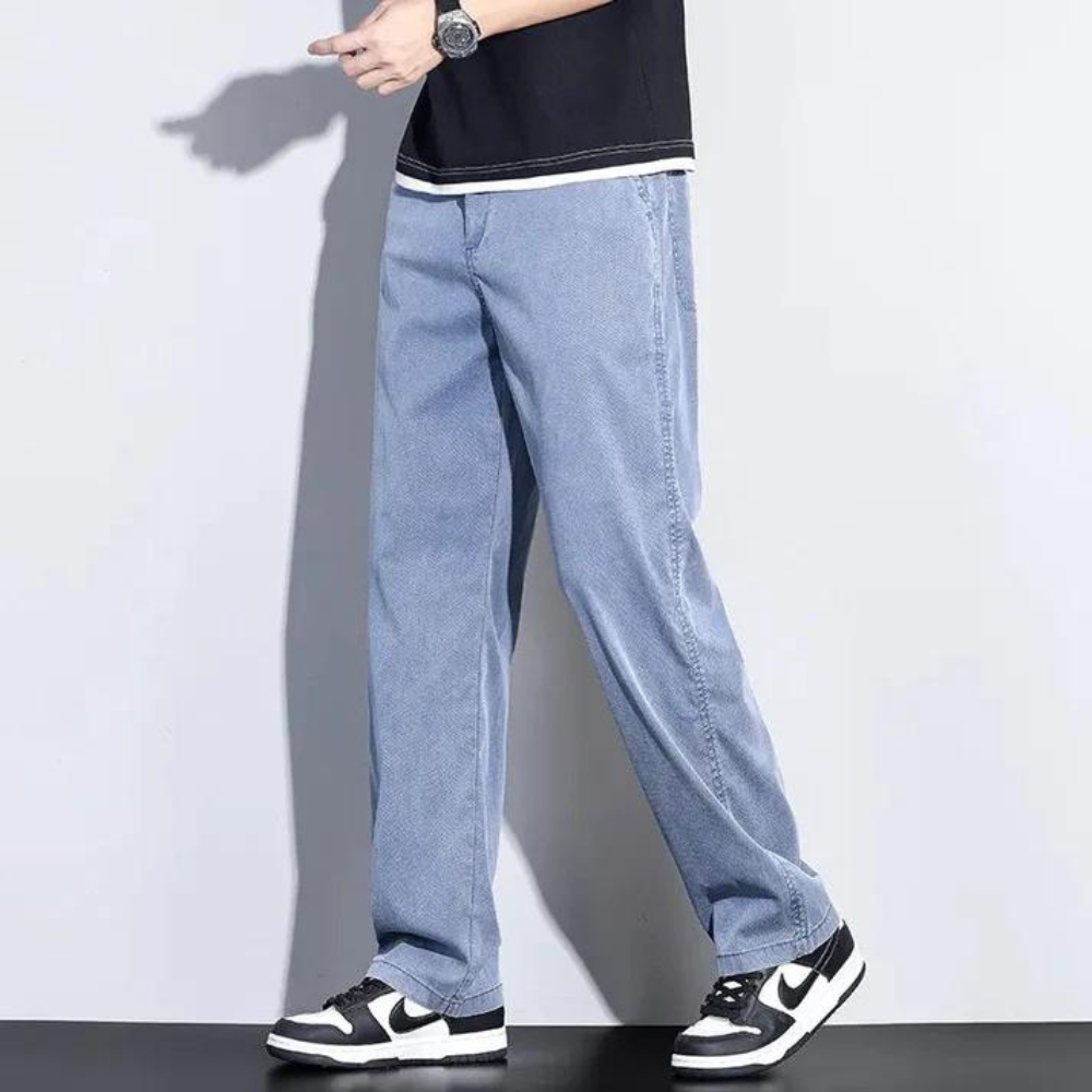 Heren Broek Straight Fit met Losse Zakken