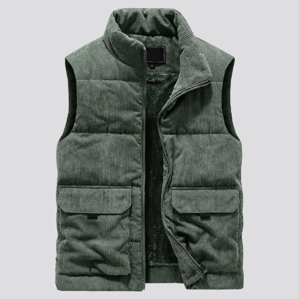 Fleece Bodywarmer Warm en Stijlvol Corduroy