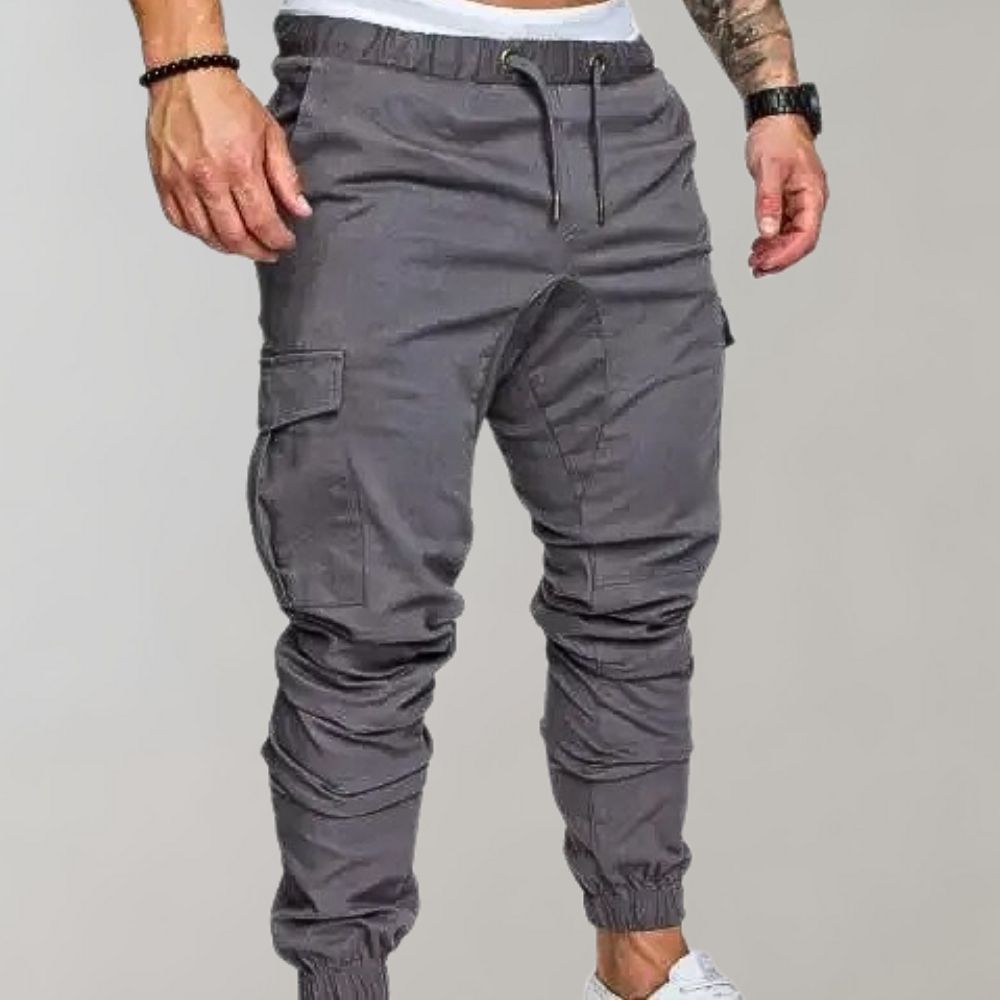 Heren Cargo Broek Losse Zittende Stijl Casual