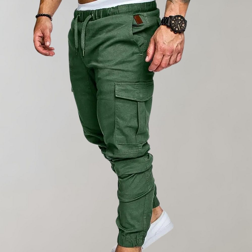 Heren Cargo Broek Losse Zittende Stijl Casual