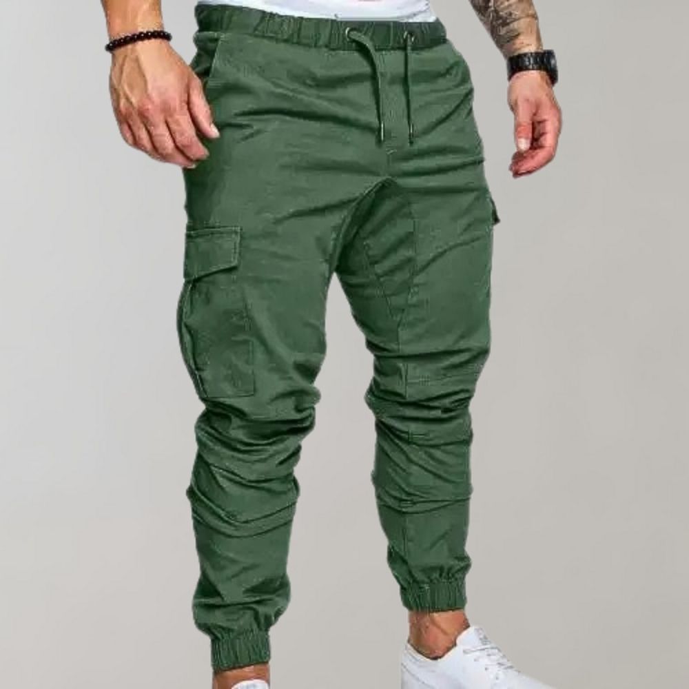 Heren Cargo Broek Losse Zittende Stijl Casual