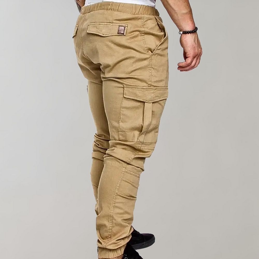 Heren Cargo Broek Losse Zittende Stijl Casual