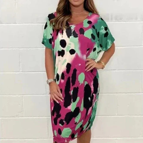 Vrouwelijke Zomerjurk met Luipaardprint Casual Korte Jurk - StudioMarella