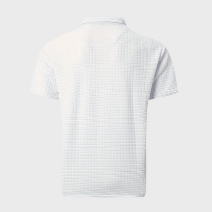 Poloshirt Wafelpatroon Contrastkleuren Mannen