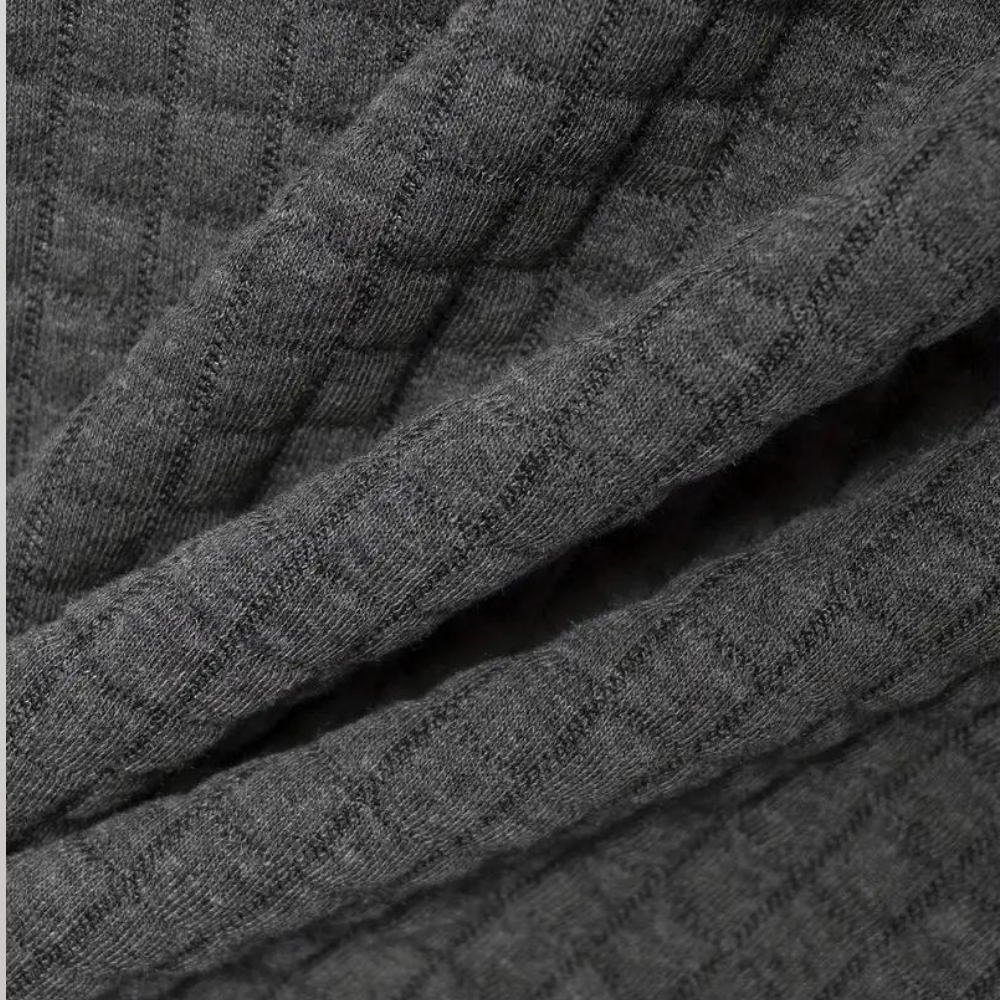 Poloshirt Wafelpatroon Contrastkleuren Mannen
