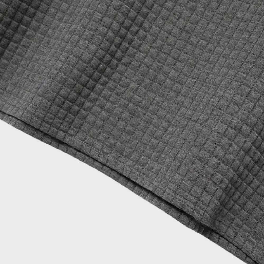 Poloshirt Wafelpatroon Contrastkleuren Mannen