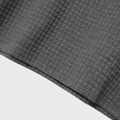 Poloshirt Wafelpatroon Contrastkleuren Mannen