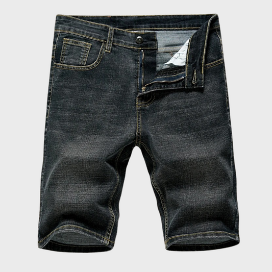 Heren Korte Jeans Broek Blauw Denim Short - StudioMarella