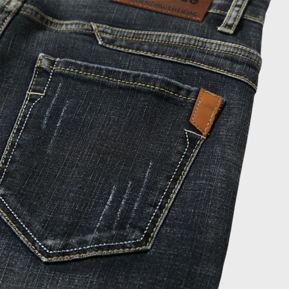 Heren Korte Jeans Broek Blauw Denim Short
