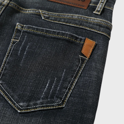 Heren Korte Jeans Broek Blauw Denim Short