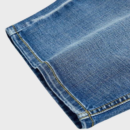Heren Korte Jeans Broek Blauw Denim Short