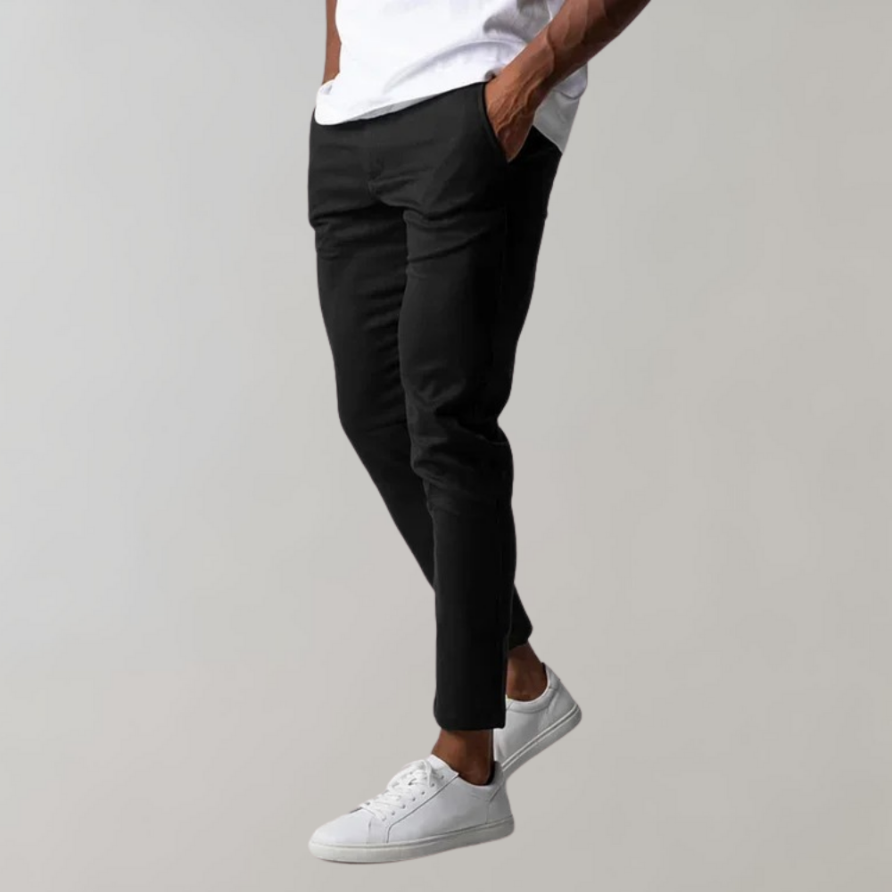 Heren Chino Broek Elastisch Comfortabel Stretch Stof