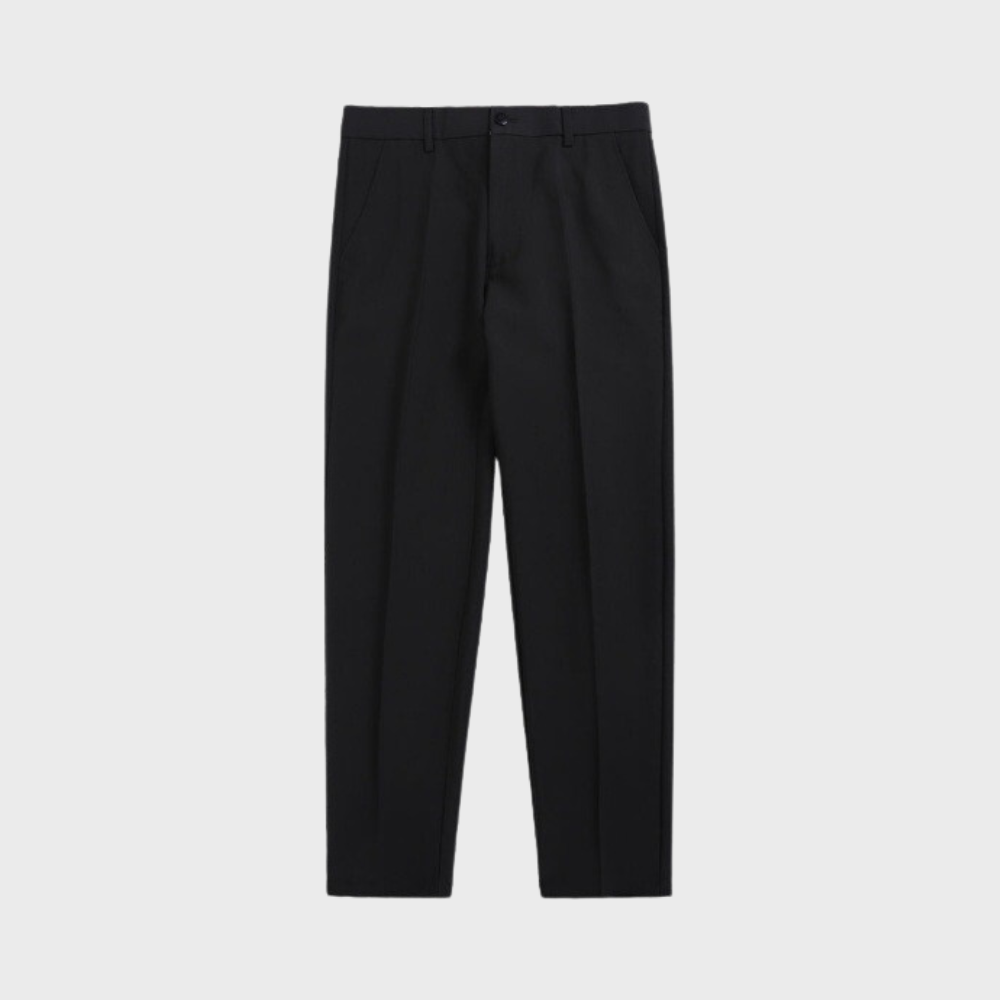 Heren Chino Broek Zwart Klassiek en Net