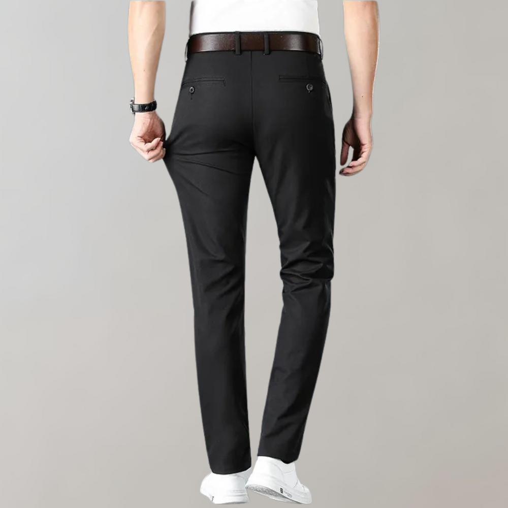 Heren Chino Broek Donkergrijs SlimFit