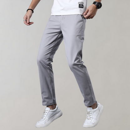 Heren Chino Broek Donkergrijs SlimFit