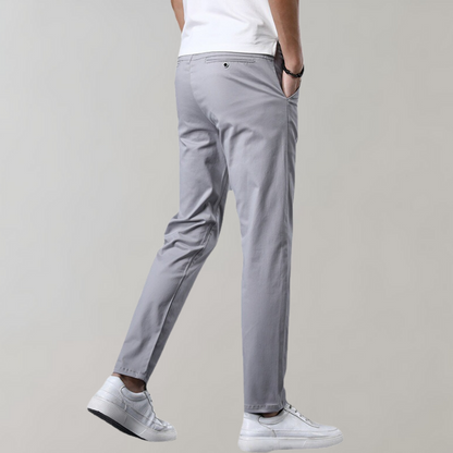 Heren Chino Broek Donkergrijs SlimFit
