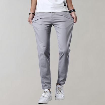 Heren Chino Broek Donkergrijs SlimFit