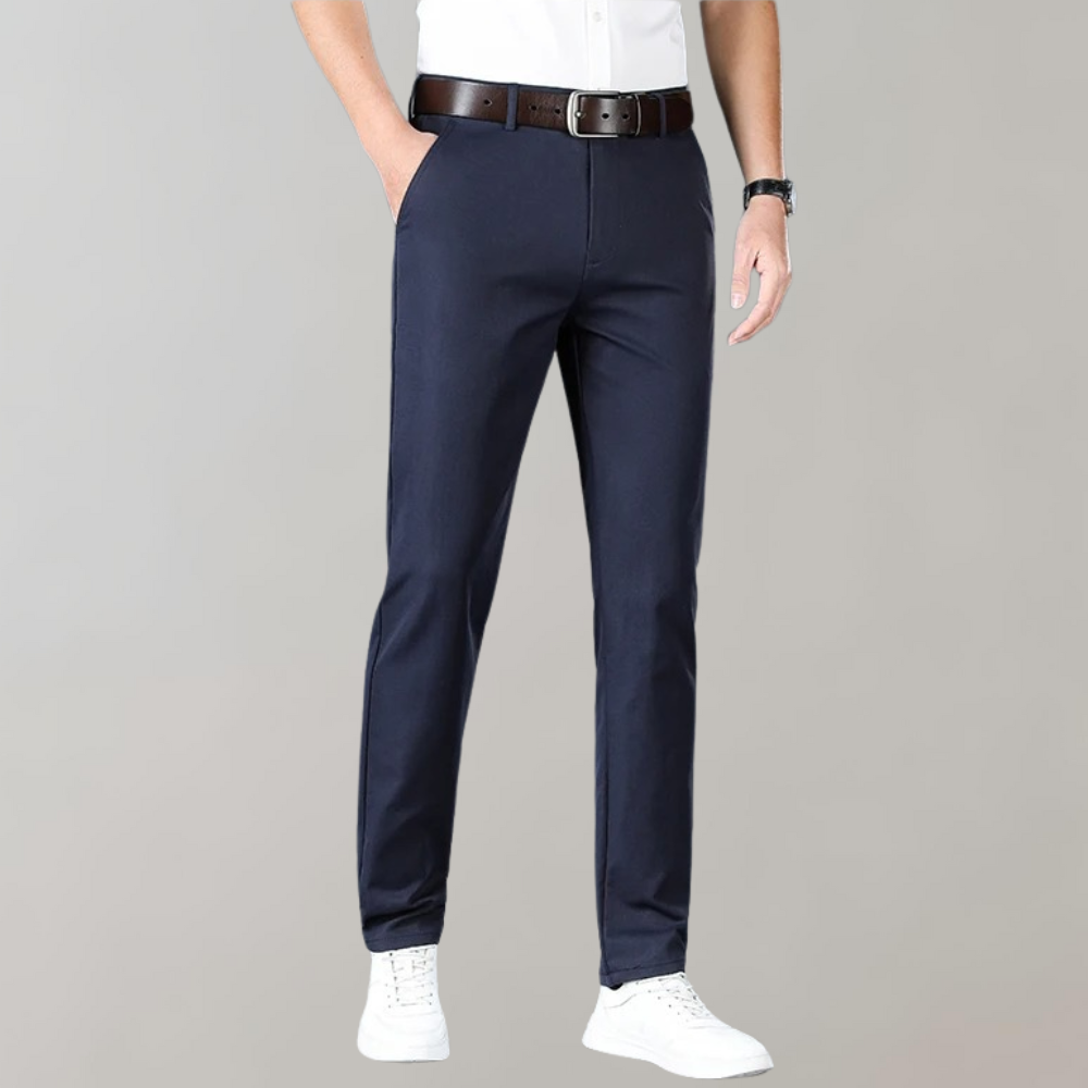 Heren Chino Broek Donkergrijs SlimFit