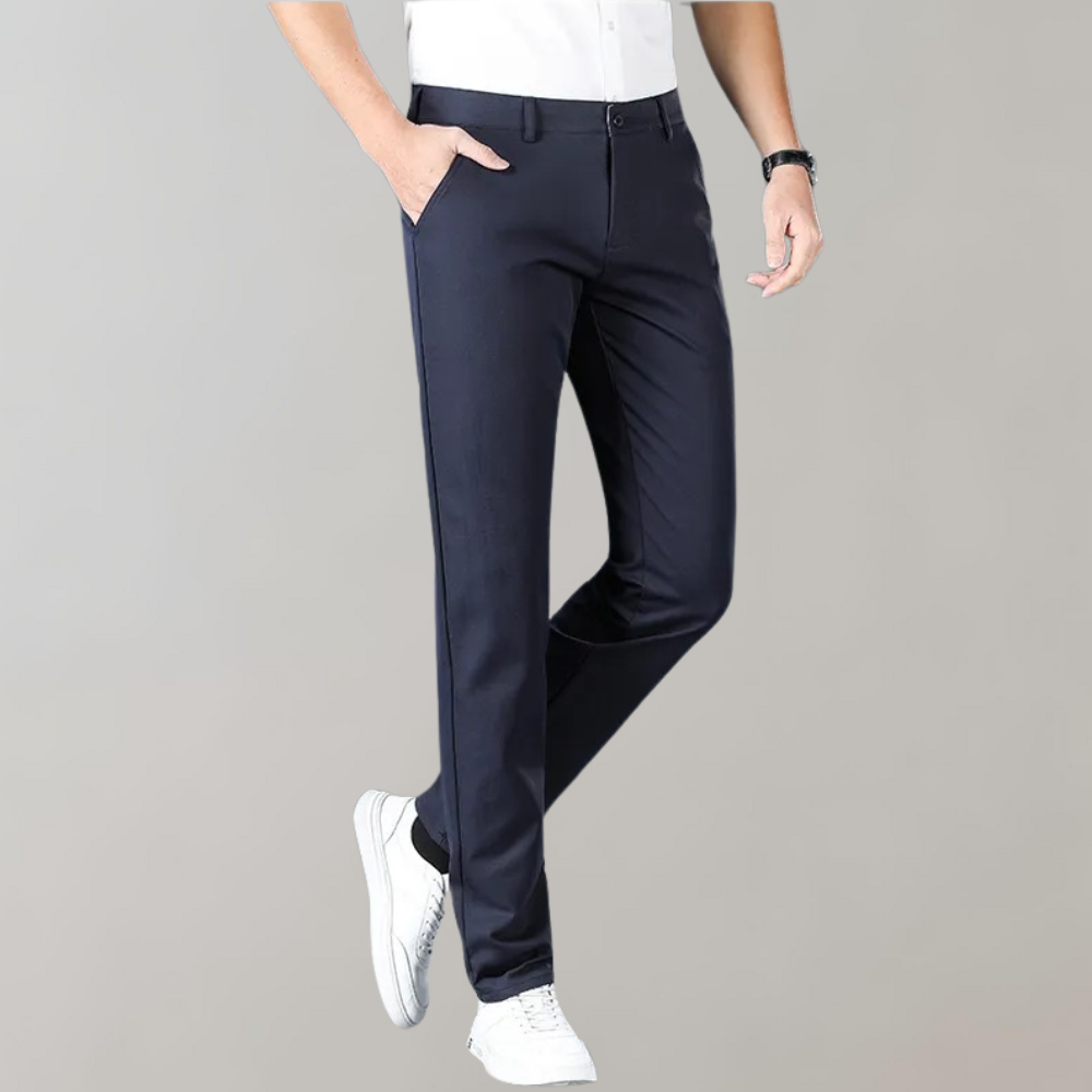 Heren Chino Broek Donkergrijs SlimFit
