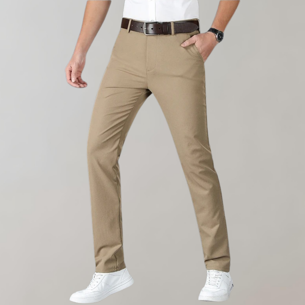 Heren Chino Broek Donkergrijs SlimFit